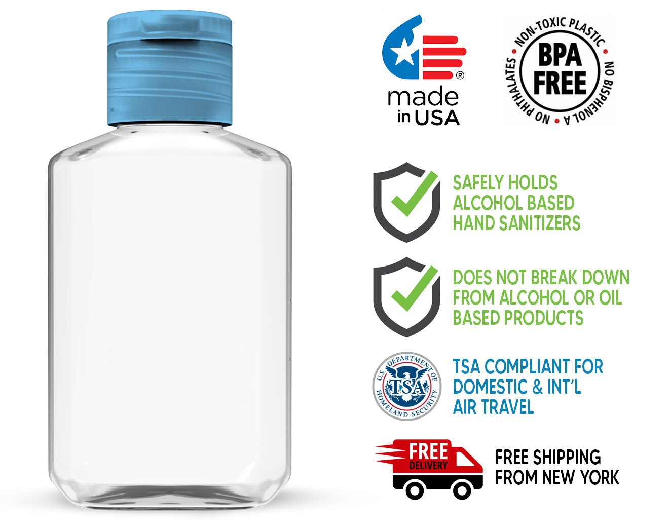 70 Empty Hand Sanitizer Bottles Clear 2oz 60ml Perfect Etsy