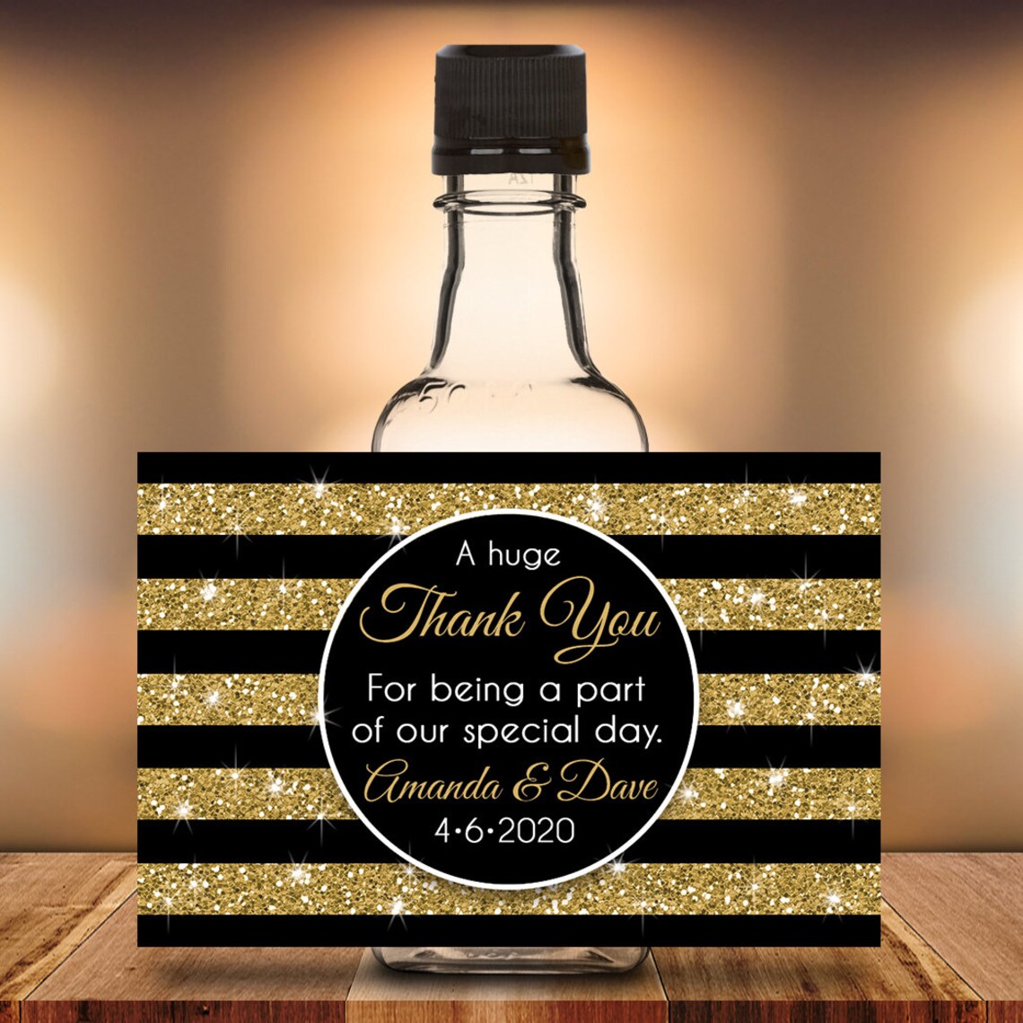 Mini Liquor Bottle Labels Mini Liquor Bottles Faux Glitter Etsy