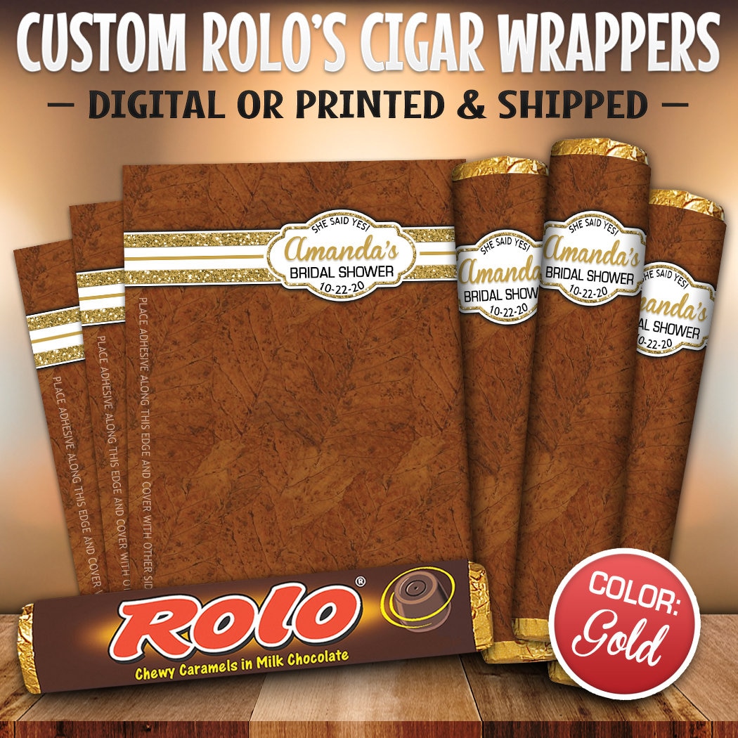 Personalized Bridal Shower Rolos Chocolate Cigar Wrappers - Bridal Shower  Wedding Favors