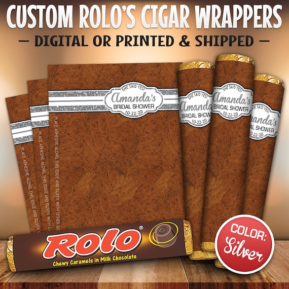 Personalized Bridal Shower Rolos Chocolate Cigar Wrappers - Bridal Shower  Wedding Favors