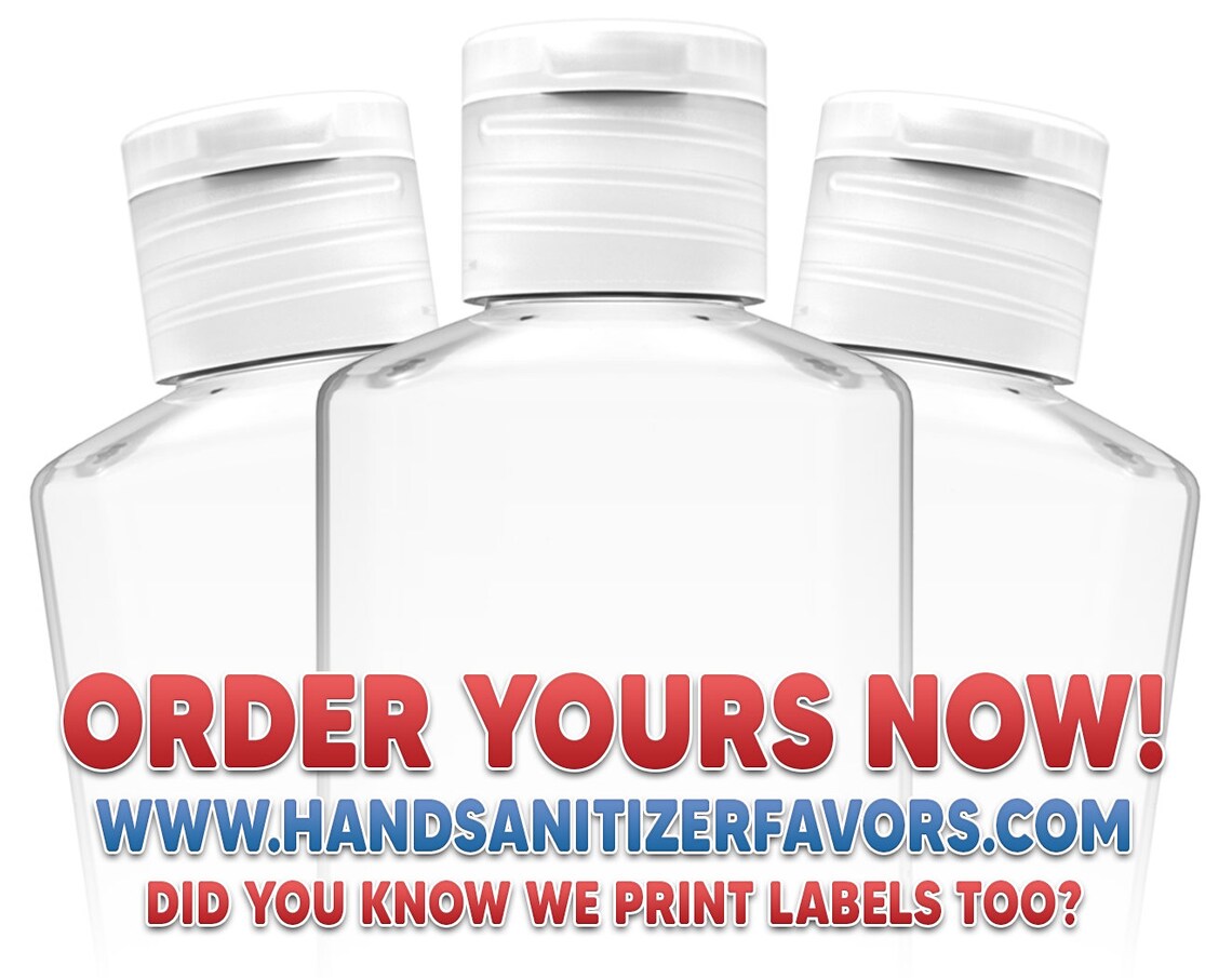 100 Empty Hand Sanitizer Bottles Clear 2oz 60ml Perfect Etsy