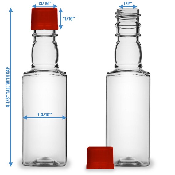 Mini Botellas de Licor, 50ml, Mini Botellas de Alcohol de Plástico