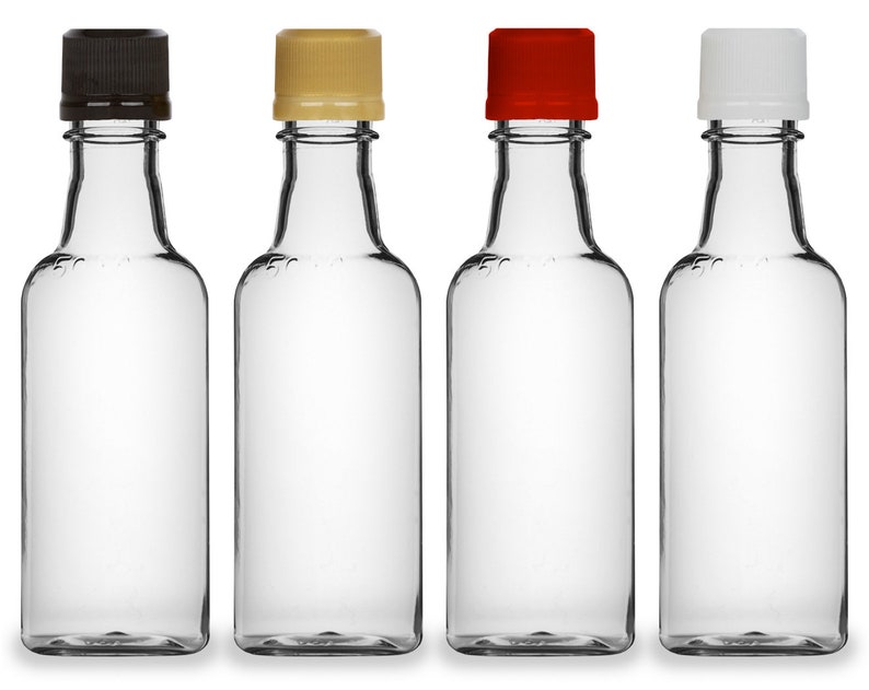 Round Mini Liquor Bottles 50ml Small Empty Plastic Mini Etsy