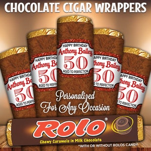 DIGITAL FILE - Made to Order - Chocolate Cigars Party Favors, Birthday, Bachelor Party, Groomsmen, Baby Shower, Business, Wedding, Bridal