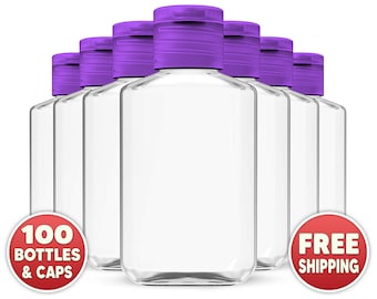 100 Clear Empty Bottles 2oz (60ml) – Party & Wedding Favors