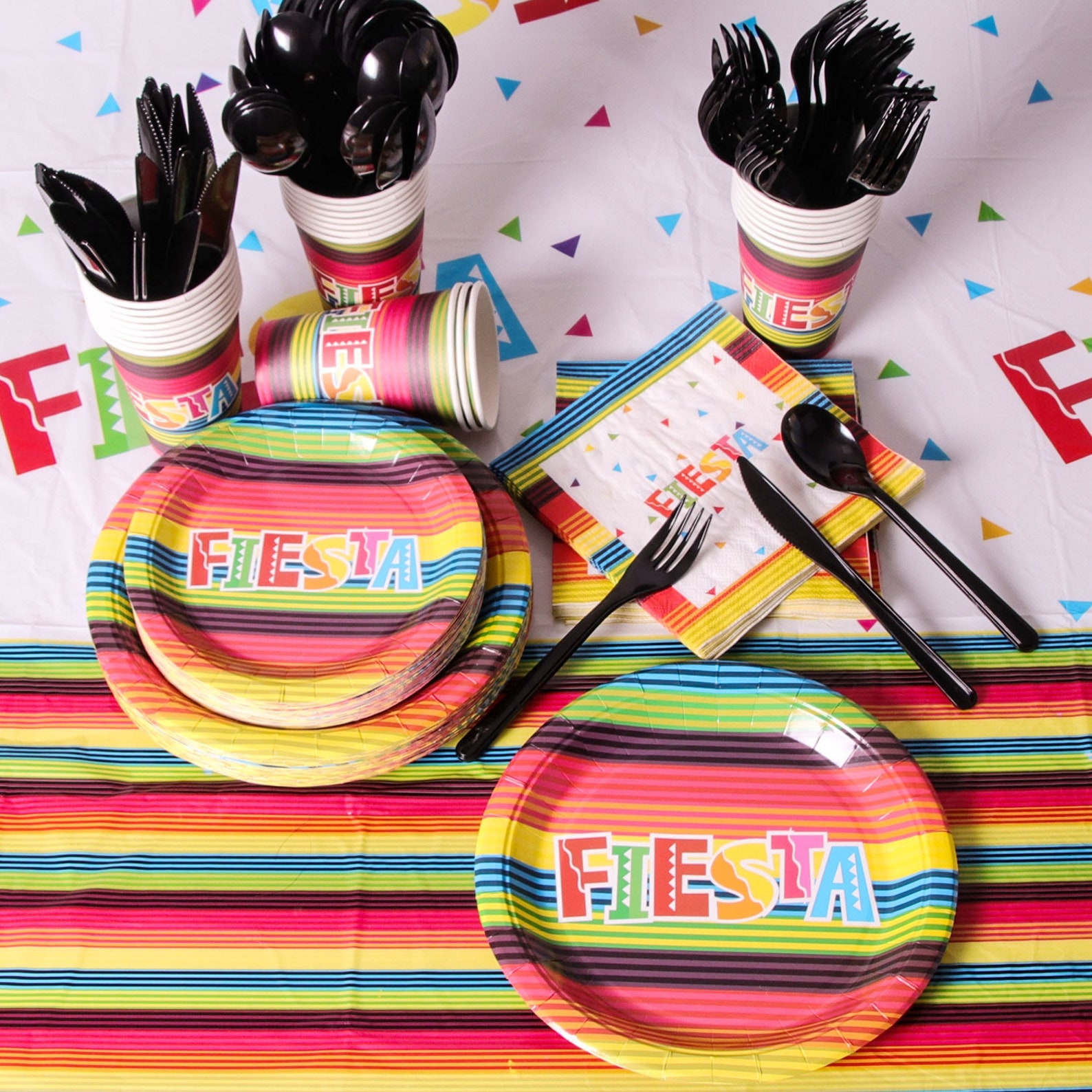 Fiesta Party Supplies 177PCS Mexican Theme Decoration Disposable