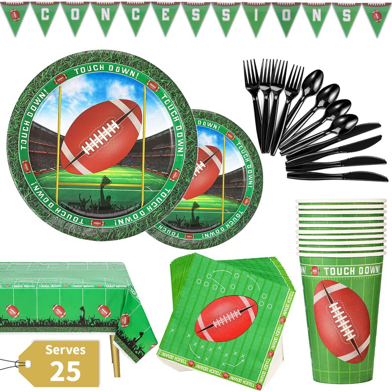 Football Party Supplies 177PCS Sports Theme Children Birthday Etsy