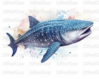 Whale Shark Watercolor - Digital Download