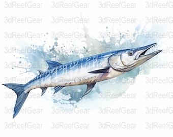 Barracuda Watercolor - Digital Download