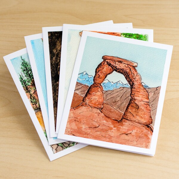 Utah National Parks Blank Card 5 Pack | Note Cards with Envelopes