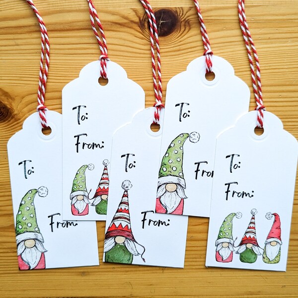 Gnome Gift Tags | 5 Christmas Gift Tags