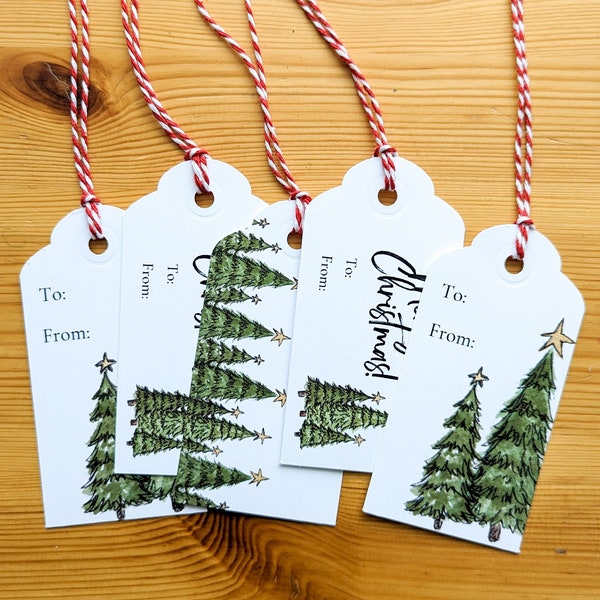 Christmas Tree Gift Tags | 5 Christmas Gift Tags