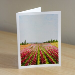 Tulip Fields Blank Card 5 Pack Note Cards with Envelopes image 2