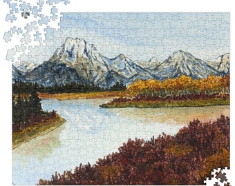Oxbow Bend Grand Teton National Park 520 Piece Jigsaw puzzle