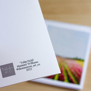 Tulip Fields Blank Card 5 Pack Note Cards with Envelopes image 4