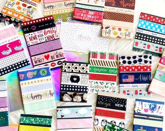 blue washi samples Washi Sample sets 8pcs colorful Pinky washi samples