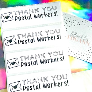 Thank You Postal Workers | Mailing Stickers | Happy Mail Stickers | Thank You Stickers | Handle with Care | Business Stickers | Stickers