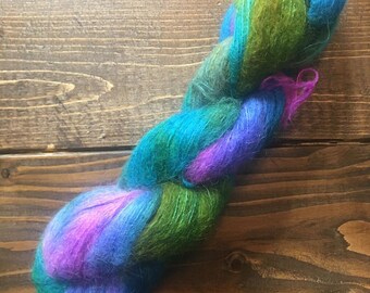 Brushed Suri Alpaca Lace Teal Purple Gold Pink So Soft on Skin Use Solo or as Accent Color. HALO Watercolors 766 ATLANTIS No-Itch