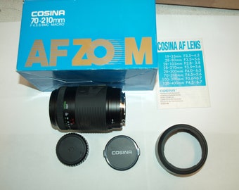 NYTT 70-210 mm f4.5-5.6 Cosina MC makro AF-zoomobjektiv för Sony Alpha- och Minolta Maxxum-kameror