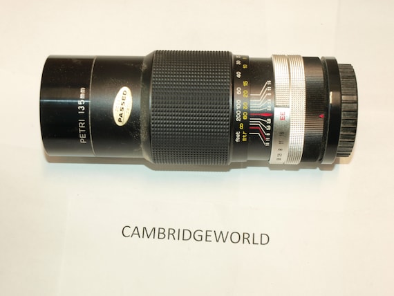 135mm f3.8 auto c c Auto Petri telephoto lens with EE settings