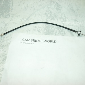 Puede incluir: Un cable negro con un extremo de metal plateado. El cable mide aproximadamente 30 cm de largo.