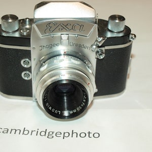 Ihagee Dresden Exa camera with prism finder and 50mm Ludwig Meritar lens image 1