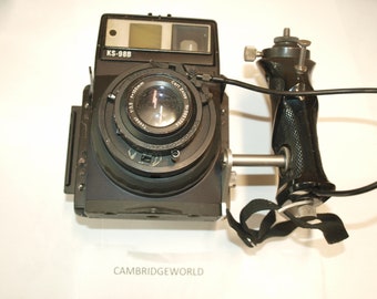 Graflex XL KS-98B medium format camera with 100mm f3.5 Noritar lens and 10 exp.roll film back