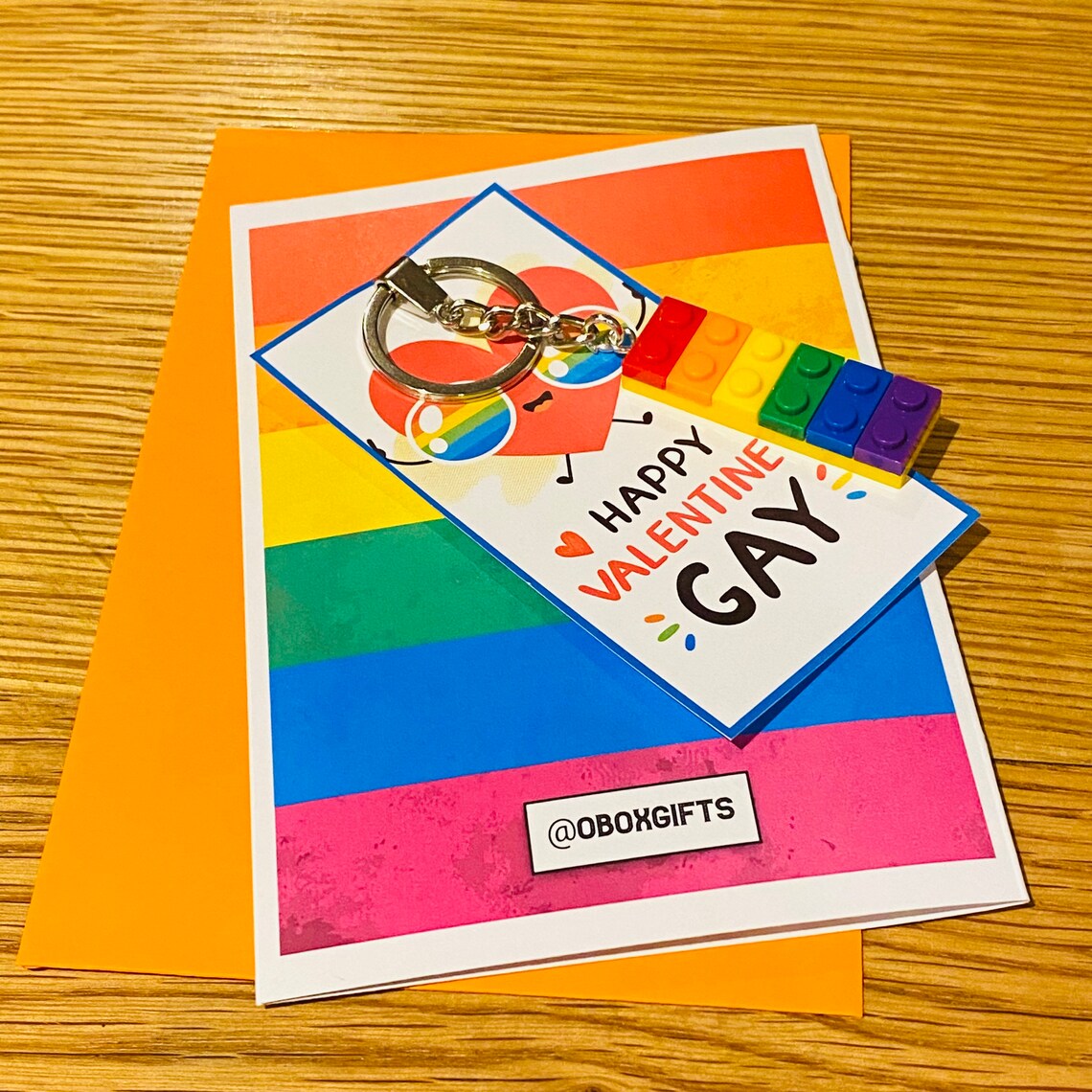 Happy Valentines Gay Card With Keyring Attachment. LGBT | Etsy