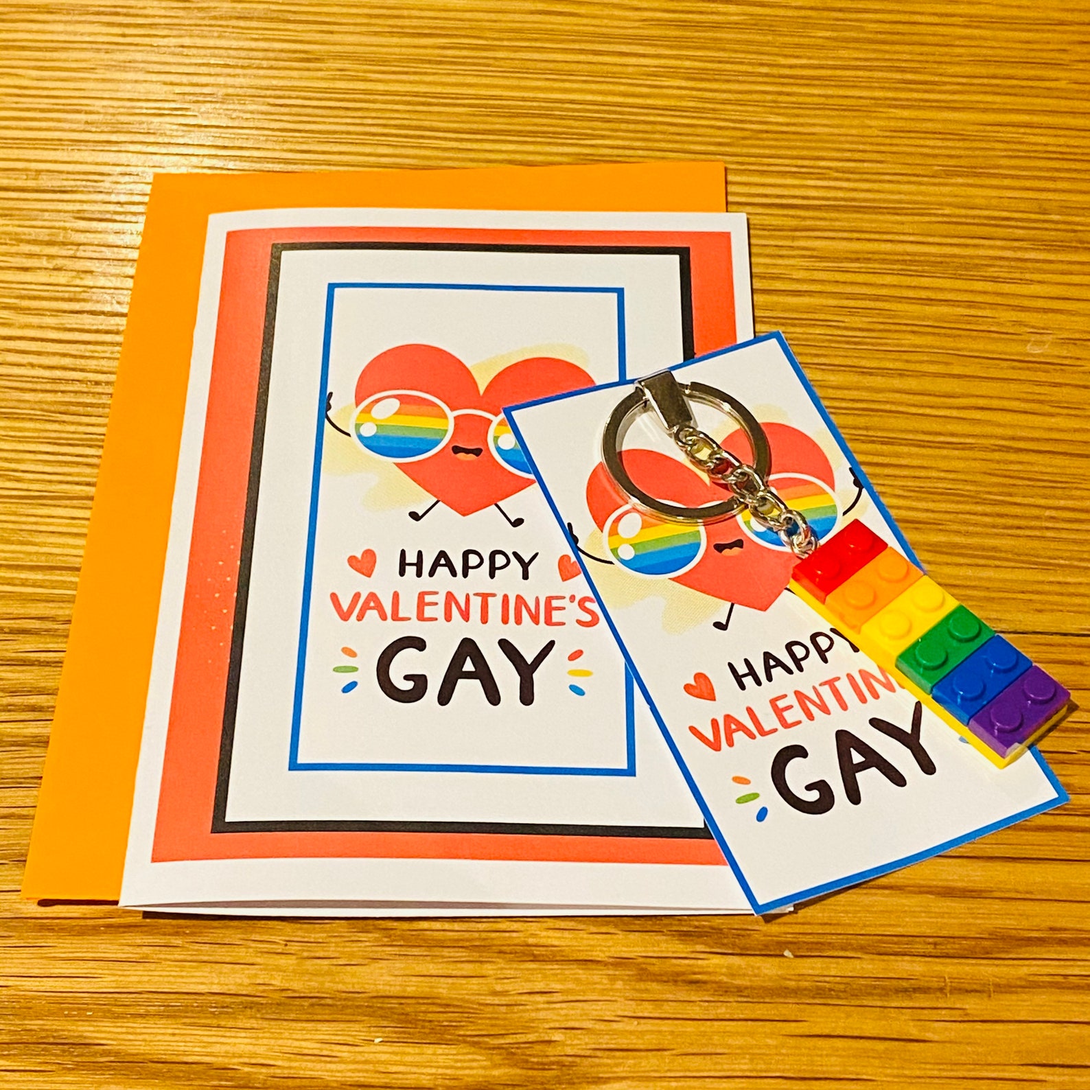 Happy Valentines Gay Card With Keyring Attachment. LGBT | Etsy