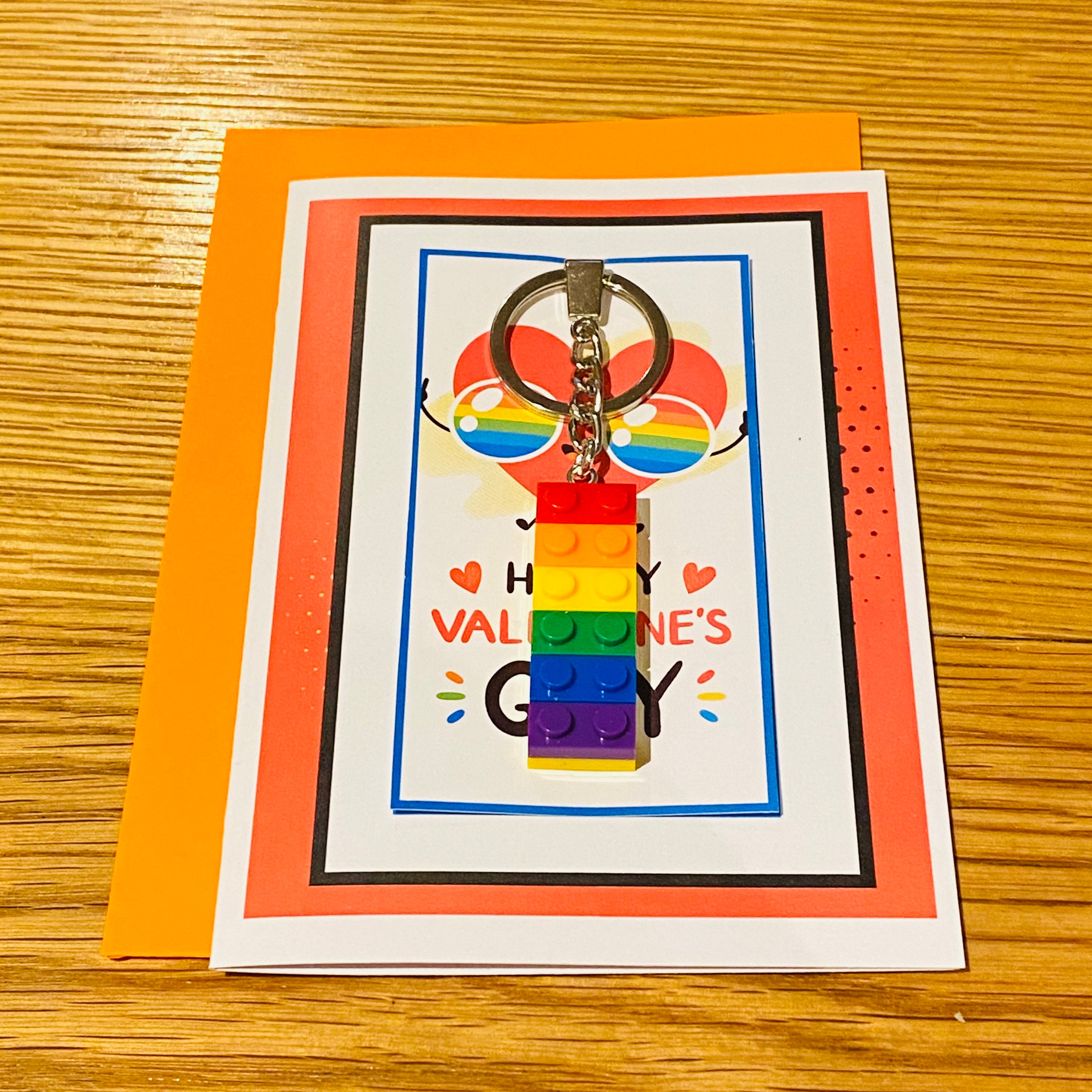 Happy Valentines Gay Card With Keyring Attachment. LGBT | Etsy