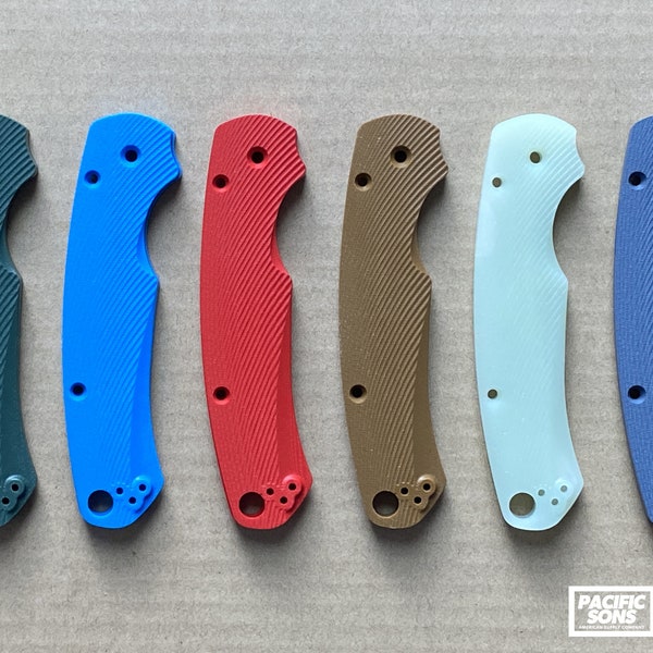 Contoured G10 Scales for your Spyderco Paramilitary 2  - Sunrise Pattern