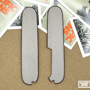 Wrigley custom titanium scales for 91mm Victorinox Swiss Army Knife