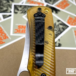 Carbon Fiber Pocket Clip for Benchmade Bugout, Osborne, Bailout, Griptilian +