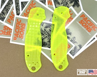 Spyderco Para 3 - Cachas de acrílico neón