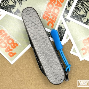 91mm Titanium Victorinox Swiss Army Knife Scales - Hex Pattern - (Scales Only)