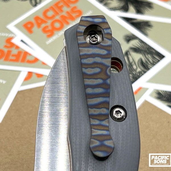 Titanium Deep Carry Conversion Clip For Spyderco Wire Clip Knives