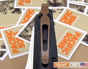 TITANIUM Deep Carry Pocket Clip For Benchmade Pocket Knives - Open Version