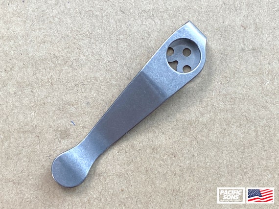 QOTSTEOS Titanium Alloy Pocket Clip 3-Hole Deep Carry Pocket Clip Practical Waist Pocket Clip Durable DIY Waist Solid Tool