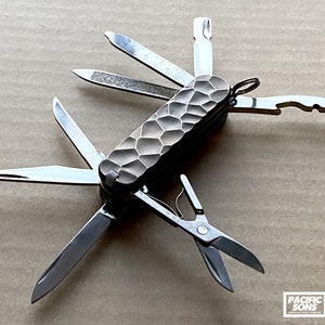 58mm Custom Brass Victorinox Swiss Army Knife Mini Champ 15