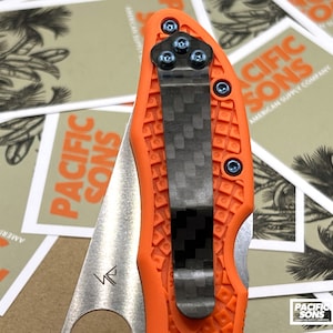Carbon Fiber Pocket Clip For Spyderco PM2 Manix Delica + More