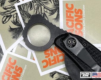 Anillo de ajuste rápido negro/espaciador trasero - para Spyderco Delica y Endura