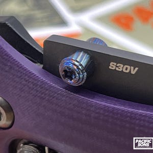 Anodized Damascus Titanium Thumb Stud for Benchmade Knives