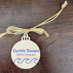Outer Banks inspired wooden ornaments, Outer Banks North Carolina, OBX