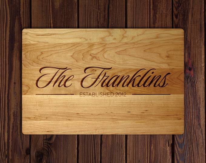 Personalized Cutting Board, Wedding Gift Custom Cutting Board, Engraved Cutting Board, Housewarming Gift, Anniversary Gift, Engagement Gift