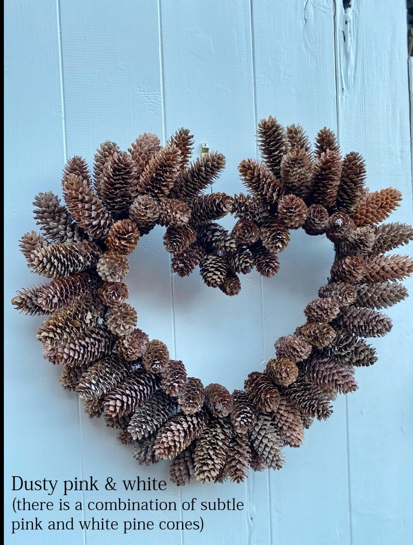 Handmade Pine Cone Heart Wreath Etsy.de