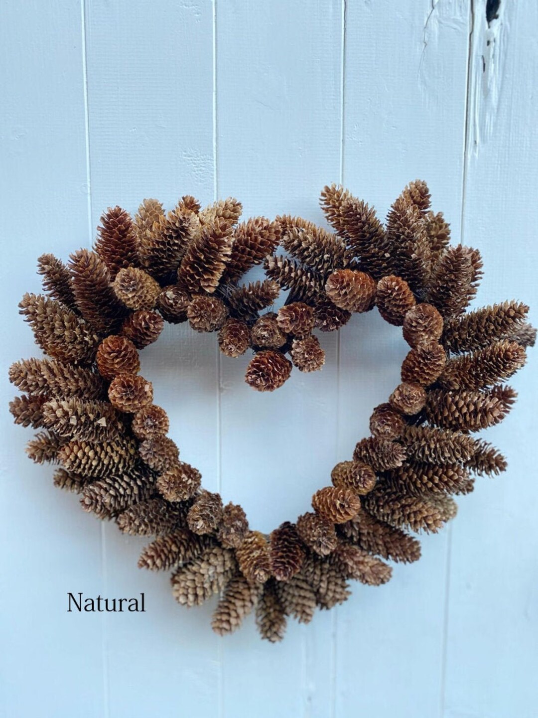 Handmade Pine Cone Heart Wreath Etsy.de