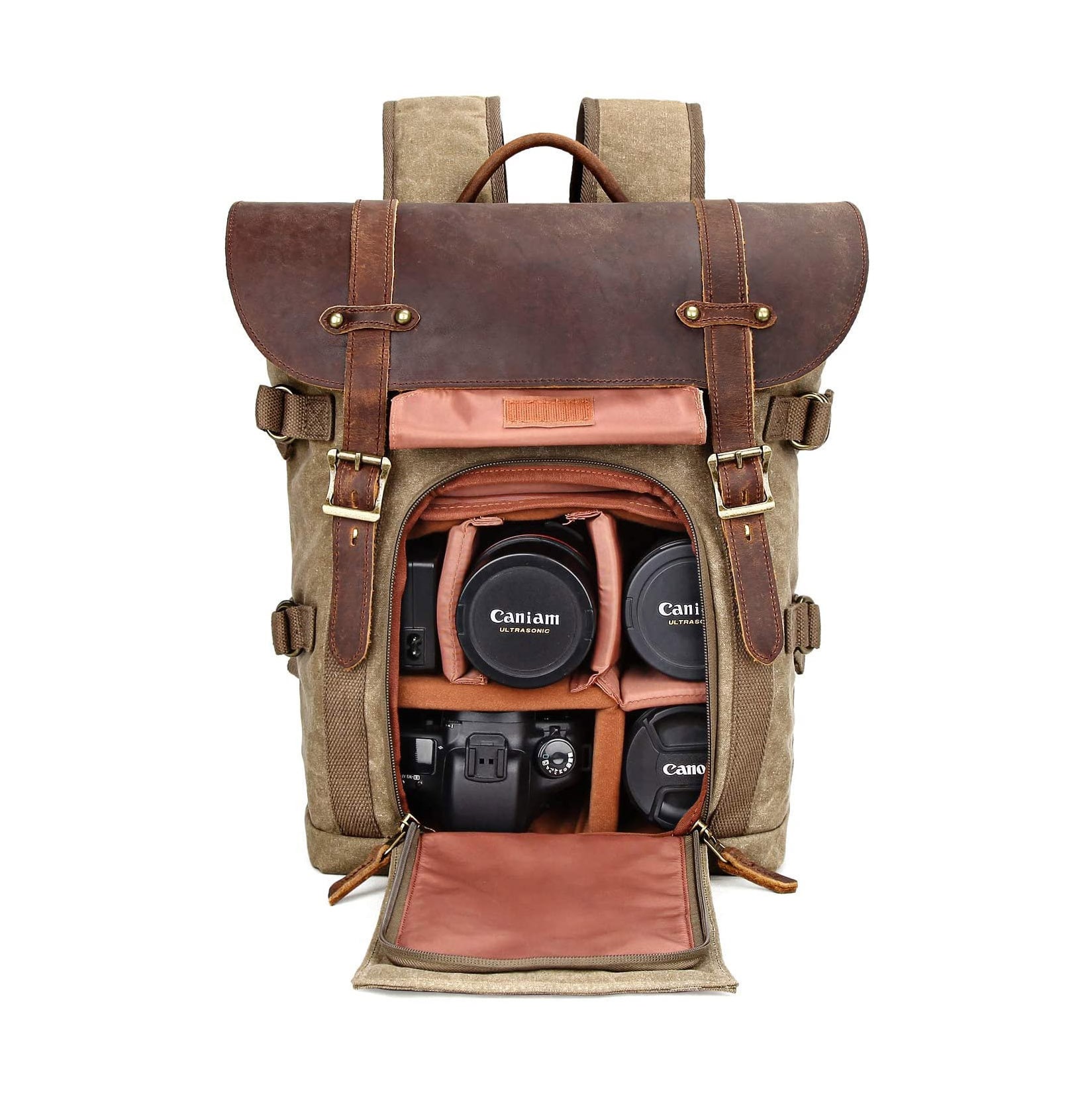 Leather Camera Backpack mens Leather Backpack DSLR Camera Etsy