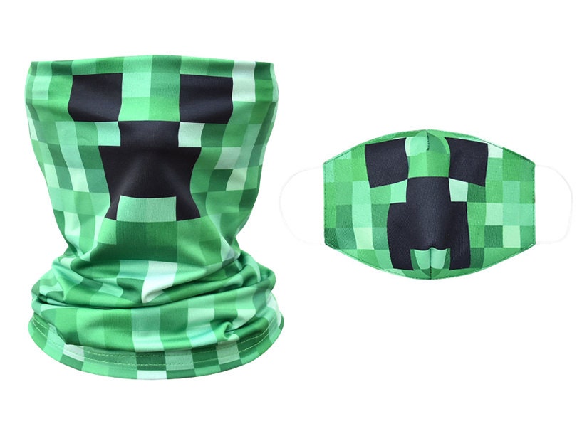 Kids Size Game *Mine-craft* Cotton Cloth Masks Half Face Mouth Cover …