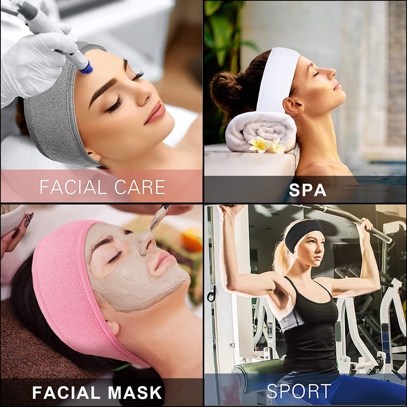 Spa Facial Headband Wrap Headband Stretch Towel for Bath Etsy