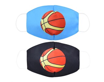 2Pcs Adult Size Basketball Cotton Masks Half Face Mouth Cover Washable